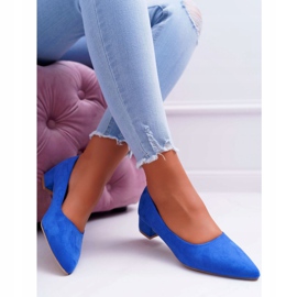PS1 Zapatos De Salón Clásicos Para Mujer Ante Azul Rheya 5