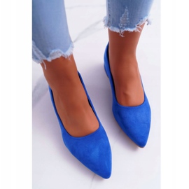 PS1 Zapatos De Salón Clásicos Para Mujer Ante Azul Rheya 4