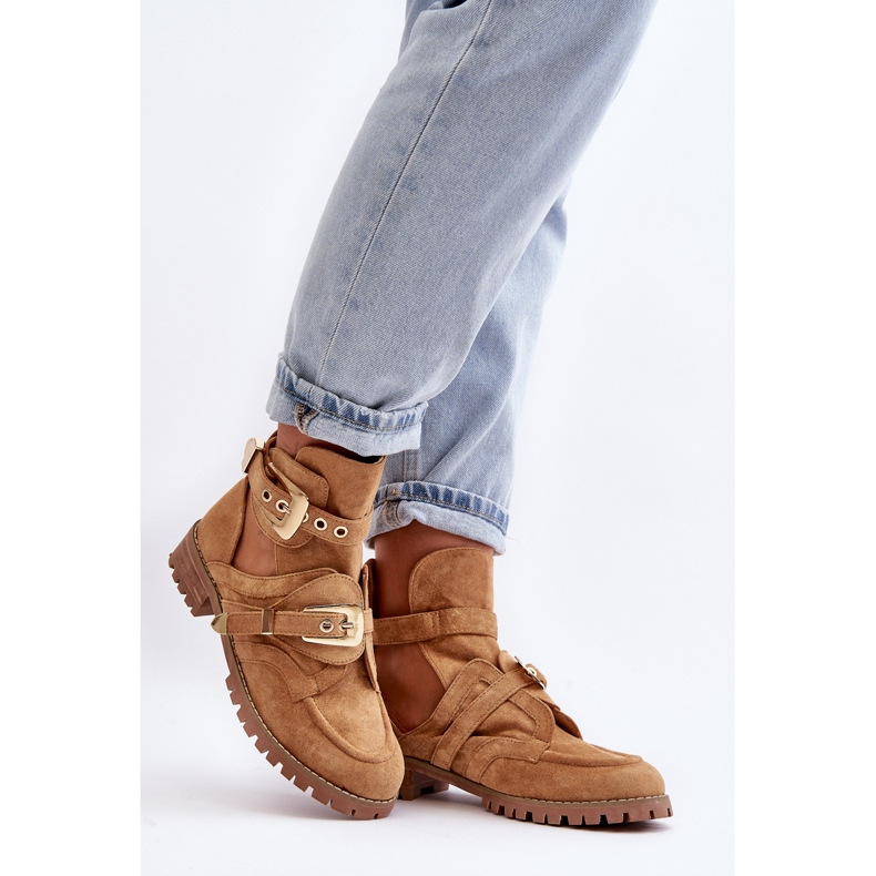 Botas Lu Boo Suede Cut Out Camel Rock Girl marrón 1 Botas Lu Boo Suede Cut Out Camel Rock Girl marrón 1