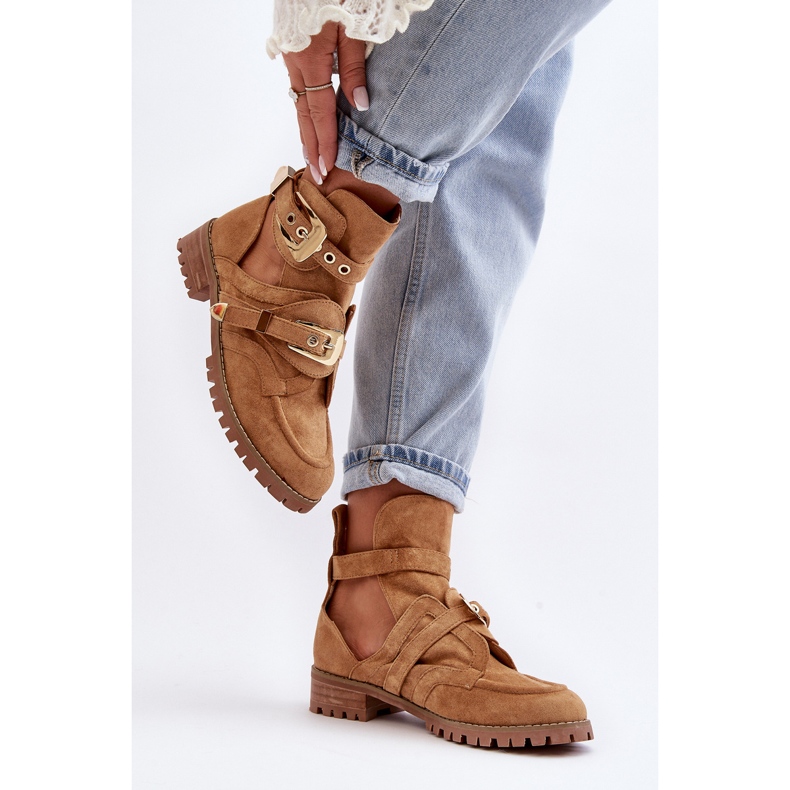 Botas Lu Boo Suede Cut Out Camel Rock Girl marrón 2 Botas Lu Boo Suede Cut Out Camel Rock Girl marrón 2