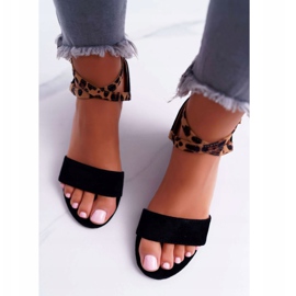 Sandalias De Mujer Con Tacón Alto Lu Boo Panther Negro Fall In Love 3