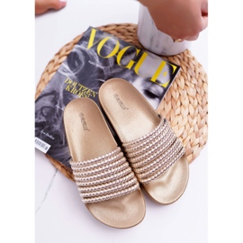 Pantuflas de Mujer con Elavi Dorado con Cuentas 6