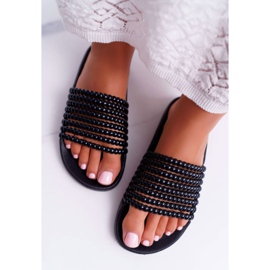 Pantuflas de Mujer con Elavi Negro con Cuentas 4