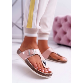 SEA Pantuflas De Mujer Chanclas Sobre Corchos, Paleta Rosa Lacada rosado 3