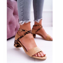 Sandalias de mujer en tacón alto Lu Boo Panther Camel Fall In Love marrón 2 Sandalias de mujer en tacón alto Lu Boo Panther Camel Fall In Love marrón 2