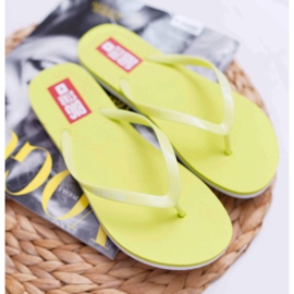 Pantuflas de Mujer Chanclas Big Star Neon Lime AA274A129 verde 3