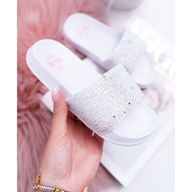 Sandalias blancas con purpurina Big Star para niños y jóvenes AA374086 blanco 1