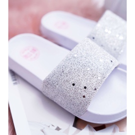 Sandalias blancas con purpurina Big Star para niños y jóvenes AA374086 blanco 2