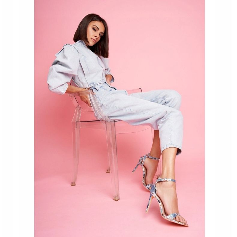 Sandalias De Mujer Con Tacón Alto Lu Boo Serpiente Ramann Azul multicolor 1 Sandalias De Mujer Con Tacón Alto Lu Boo Serpiente Ramann Azul multicolor 1