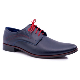Mario Boschetti Zapatos Brogues para Hombre, Cuero Elegante, Menelaos Azul Marino 6