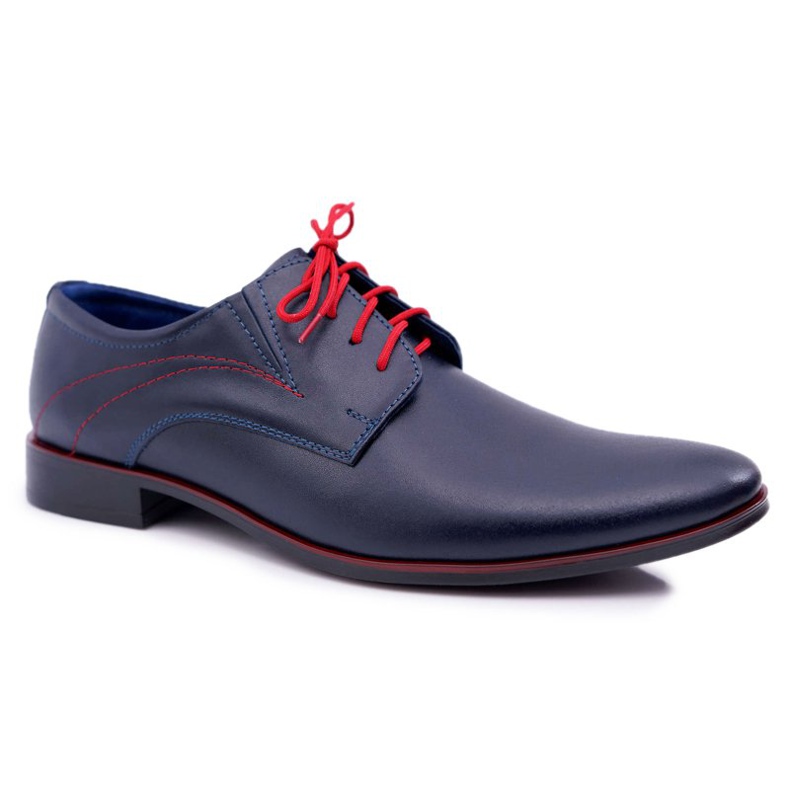 Mario Boschetti Zapatos Brogues para Hombre, Cuero Elegante, Menelaos Azul Marino 1