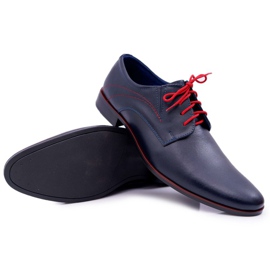 Mario Boschetti Zapatos Brogues para Hombre, Cuero Elegante, Menelaos Azul Marino 2