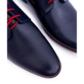 Mario Boschetti Zapatos Brogues para Hombre, Cuero Elegante, Menelaos Azul Marino 5