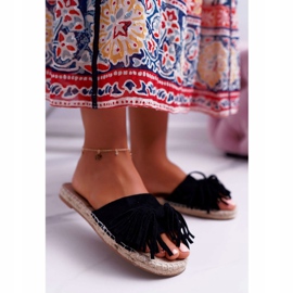 PV1 Pantuflas de mujer Boho Vices 8458 negras negro 1