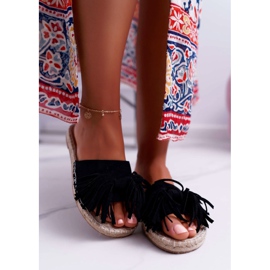 PV1 Pantuflas de mujer Boho Vices 8458 negras negro 2