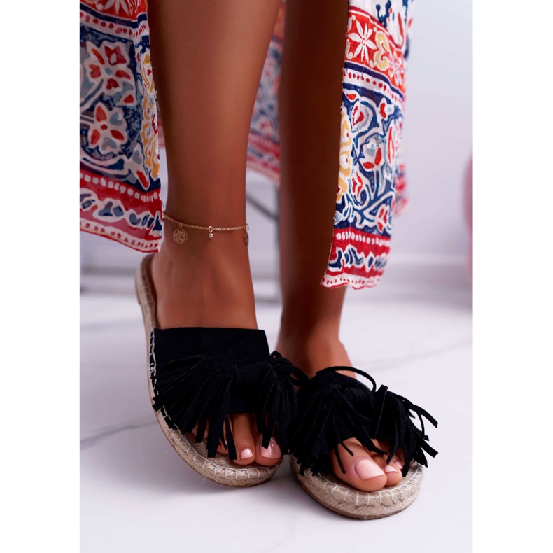 PV1 Pantuflas de mujer Boho Vices 8458 negras negro 2