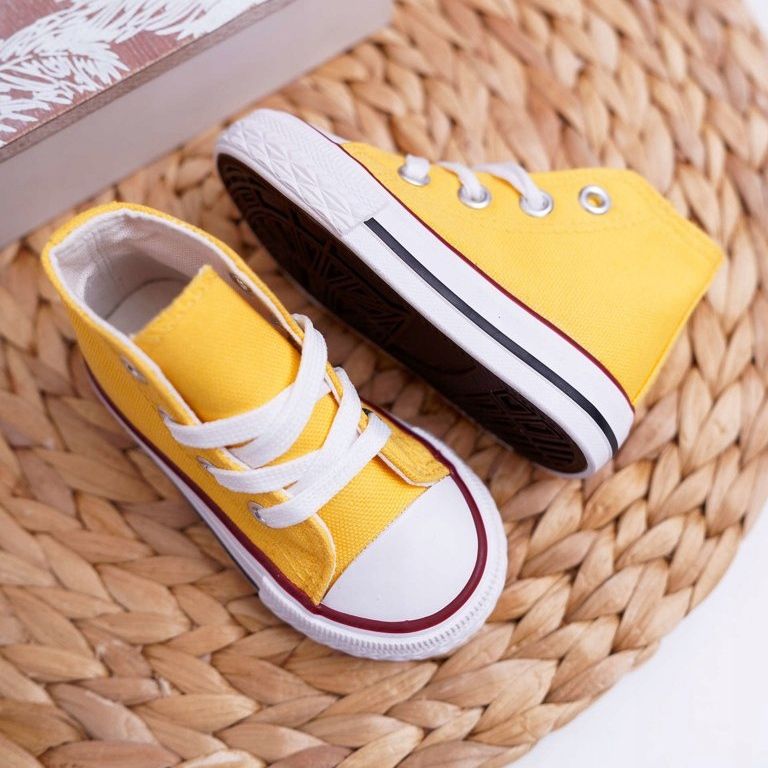 FRROCK Zapatos deportivos clásicos Filemon alto amarillo para niños 2 FRROCK Zapatos deportivos clásicos Filemon alto amarillo para niños 2