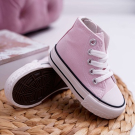 FRROCK Zapatos deportivos clásicos para niños Filemon rosa altos rosado 3