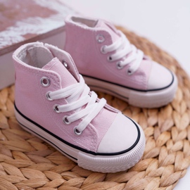 FRROCK Zapatos deportivos clásicos para niños Filemon rosa altos rosado 2