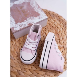 FRROCK Zapatos deportivos clásicos para niños Filemon rosa altos rosado 5