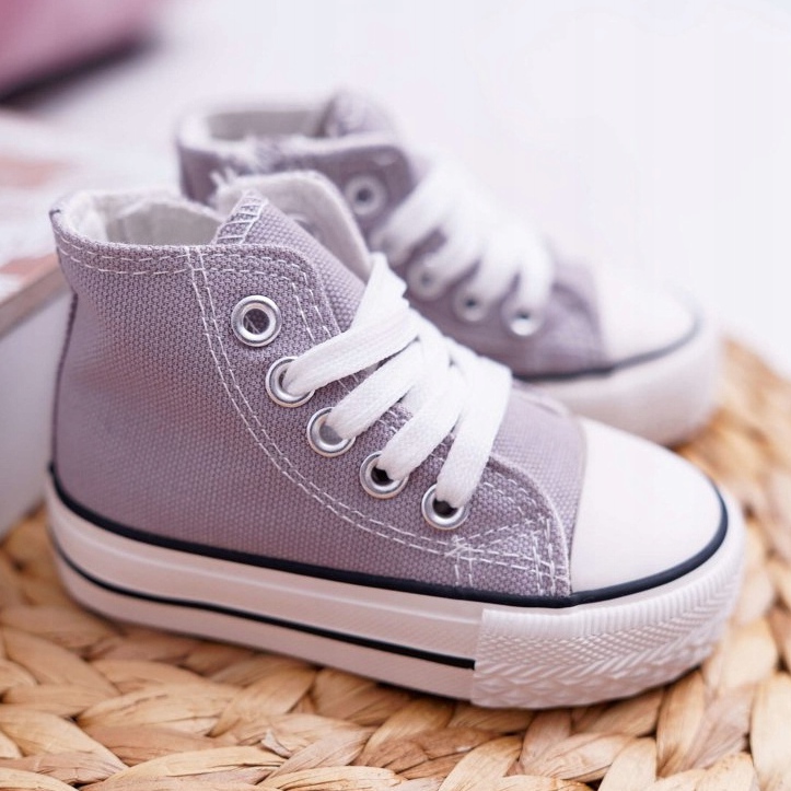 FRROCK Zapatillas Clásicas Infantiles Altas Con Cremallera Gris Filemon 1