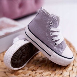 FRROCK Zapatillas Clásicas Infantiles Altas Con Cremallera Gris Filemon 3