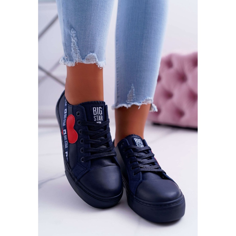 Sneakers de Mujer Big Star Azul Marino con corazón EE274258 2