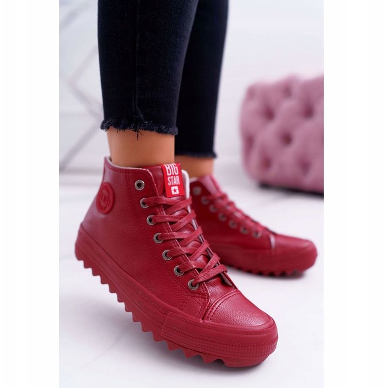 Zapatillas de Mujer Big Star High Warm Red EE274112 rojo 1