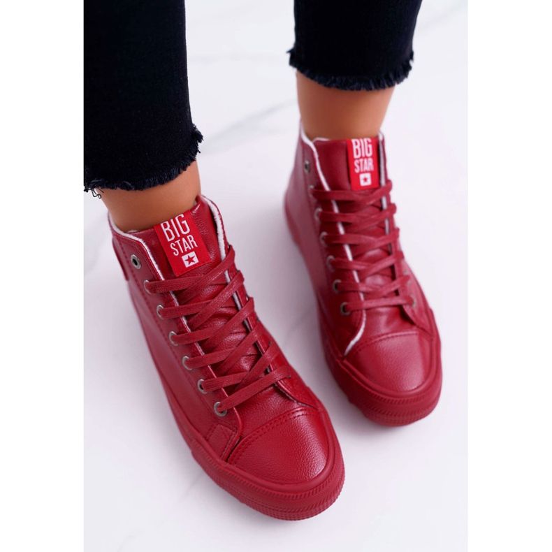 Zapatillas de Mujer Big Star High Warm Red EE274112 rojo 2