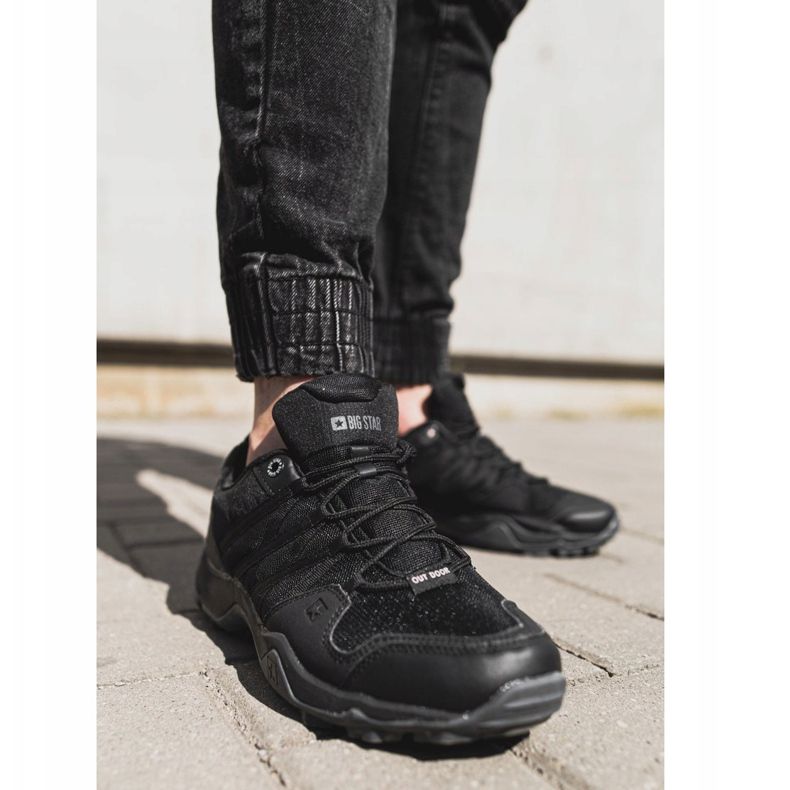Zapatos al aire libre Big Star Trekking para hombre Negro EE174456 1