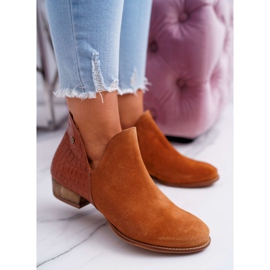 Botas planas de mujer Maciejka Autumn Leather Red 04091-29 marrón 1