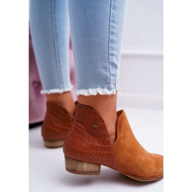 Botas planas de mujer Maciejka Autumn Leather Red 04091-29 marrón 3