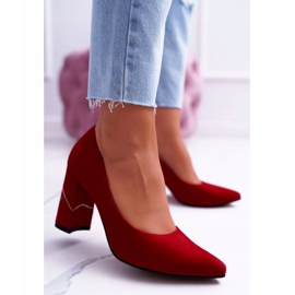 Laura Messi Zapatos de salón para mujer Suede Red 2050 Tiffany rojo 1