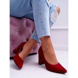 Laura Messi Zapatos de salón para mujer Suede Red 2050 Tiffany rojo 4