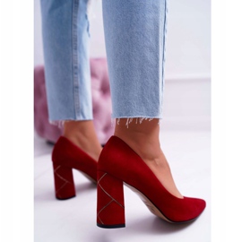 Laura Messi Zapatos de salón para mujer Suede Red 2050 Tiffany rojo 3