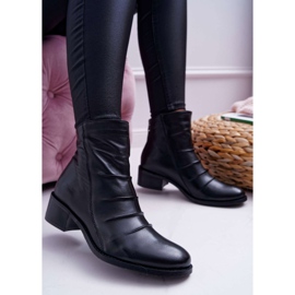 Botas de Mujer Negro Tacón Plano Piel Natural Laura Messi 2