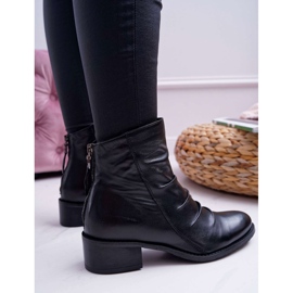 Botas de Mujer Negro Tacón Plano Piel Natural Laura Messi 3