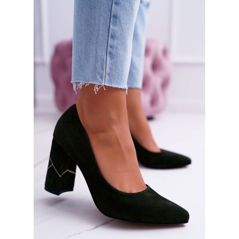 Salón Mujer Laura Messi Suede Olive 2050 Tiffany verde 1