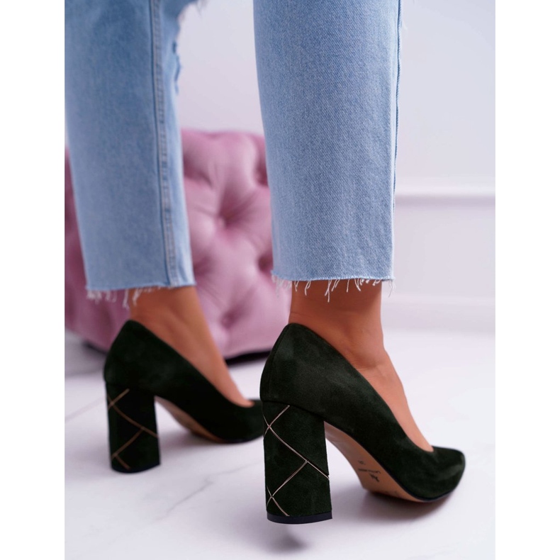 Salón Mujer Laura Messi Suede Olive 2050 Tiffany verde 2