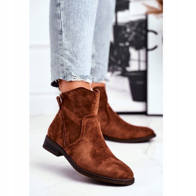 EVE Botas de Mujer Vaquero Tacón Plano Camel Plemmi marrón 1
