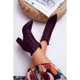 EVE Botas de mujer con tacón en ante Spitz Violeta Summe 4