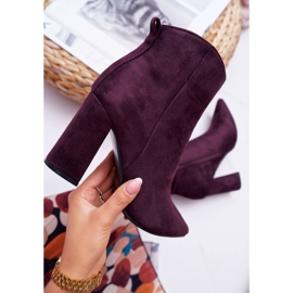 EVE Botas de mujer con tacón en ante Spitz Violeta Summe 5