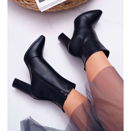 FRID Botas de mujer con tacón alto, cremallera en Spitz Black Ferol negro 3