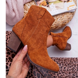 BUGO Botas De Mujer Con Tacón Vaquero Camel Nutriso marrón 5