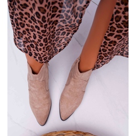 Botas de mujer con tacón plano Beige Umberco 2