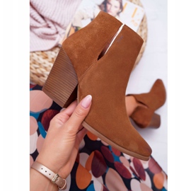 Mujer Primavera Botas Con Tacón Alto Cuero Ante Marrón Nicole 2430 6