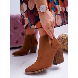 Mujer Primavera Botas Con Tacón Alto Cuero Ante Marrón Nicole 2430 1