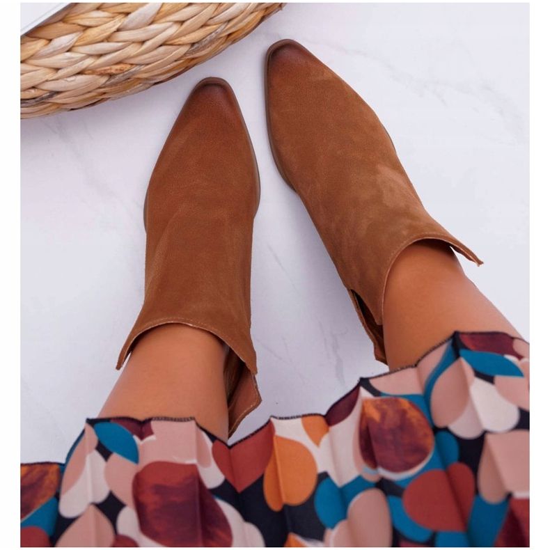 Mujer Primavera Botas Con Tacón Alto Cuero Ante Marrón Nicole 2430 2