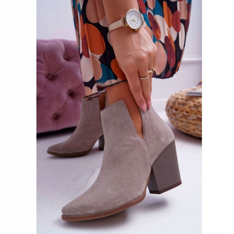 De Mujer Botas Con Tacón Alto Primavera Cuero Ante Cappuccino Nicole 2430 beige 1