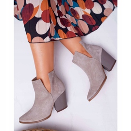 De Mujer Botas Con Tacón Alto Primavera Cuero Ante Cappuccino Nicole 2430 beige 4